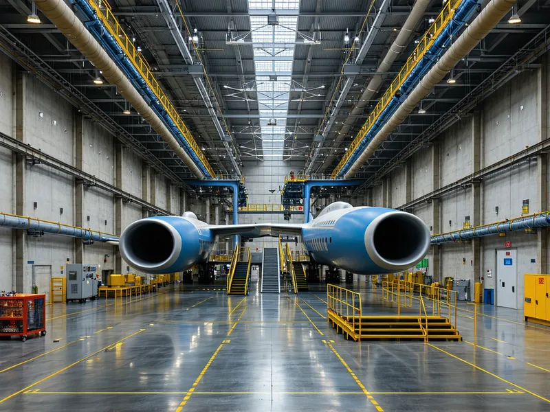 Propulsion test facility interior at Lampoldshausen with test rig hardware